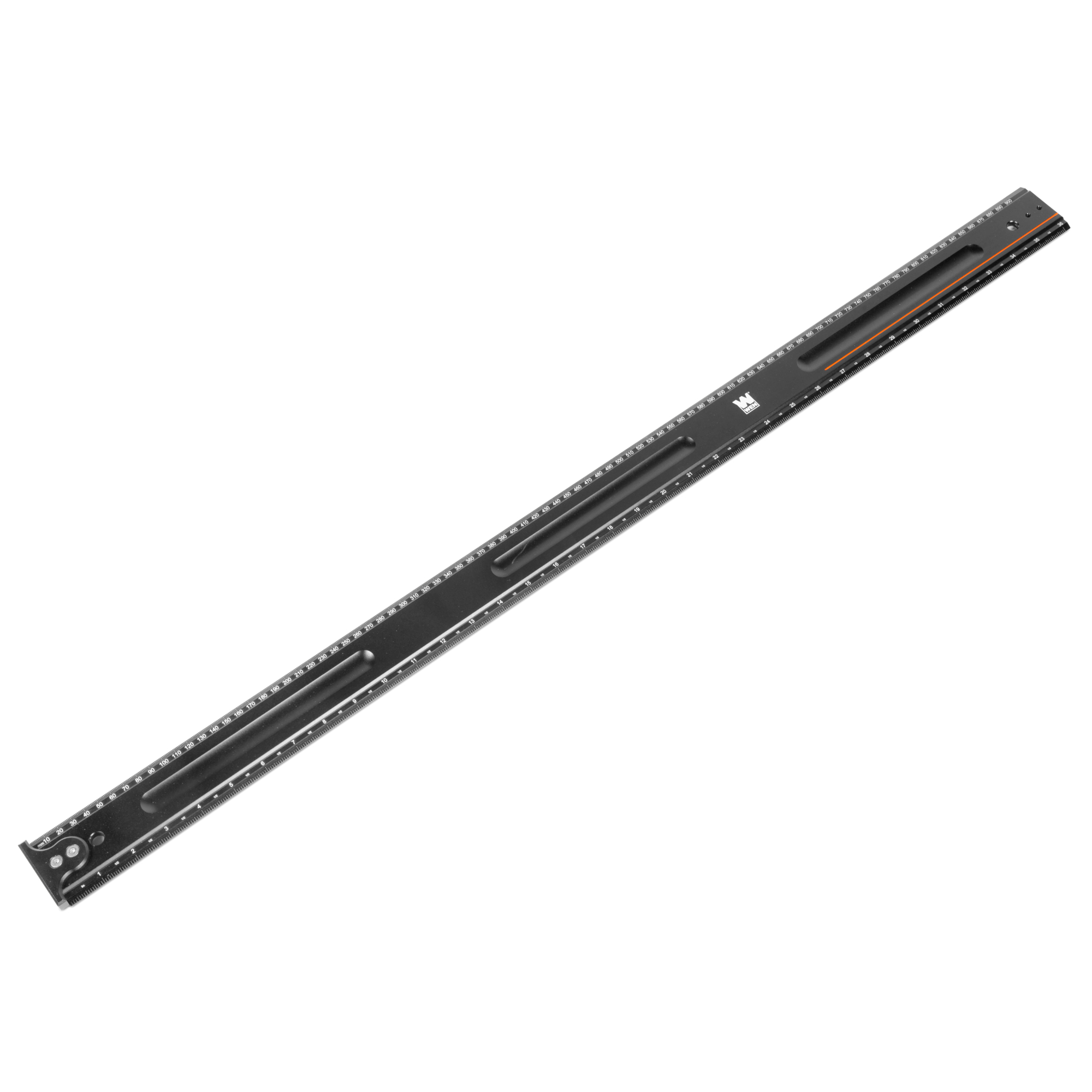 WEN Measuring Ruler - 36in., Laser-Etched Scale, Anodized Aluminum, Hook Stop, Model# ME836R